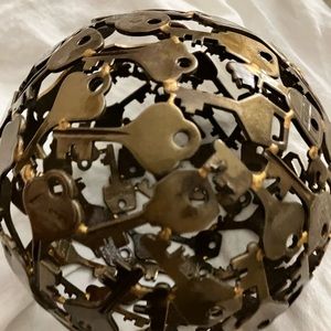 Metal Sphere Key Sculpture